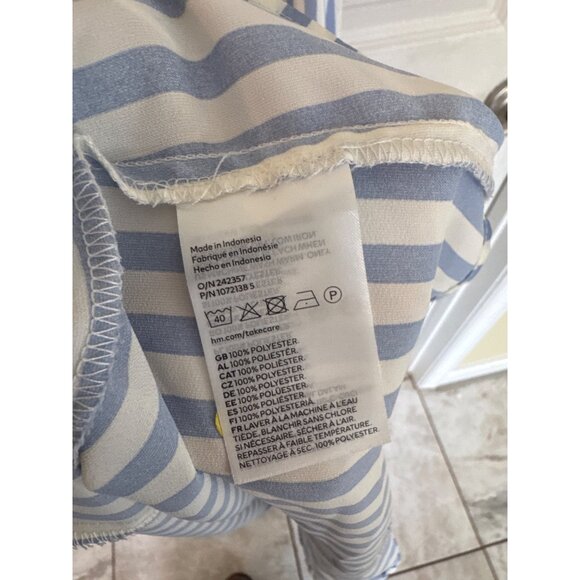 H&M Blue & White Striped Sleeveless Maxi Dress Size XS NWT - Picture 7 of 7